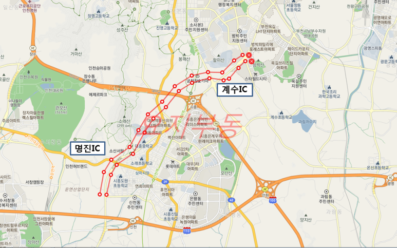 대야교차로(계수교차로) 이미지