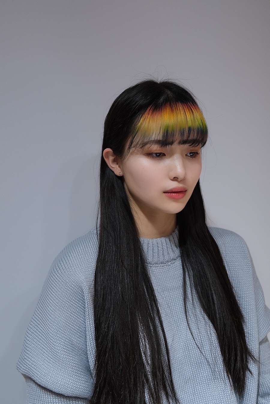 무지개헤어 이미지