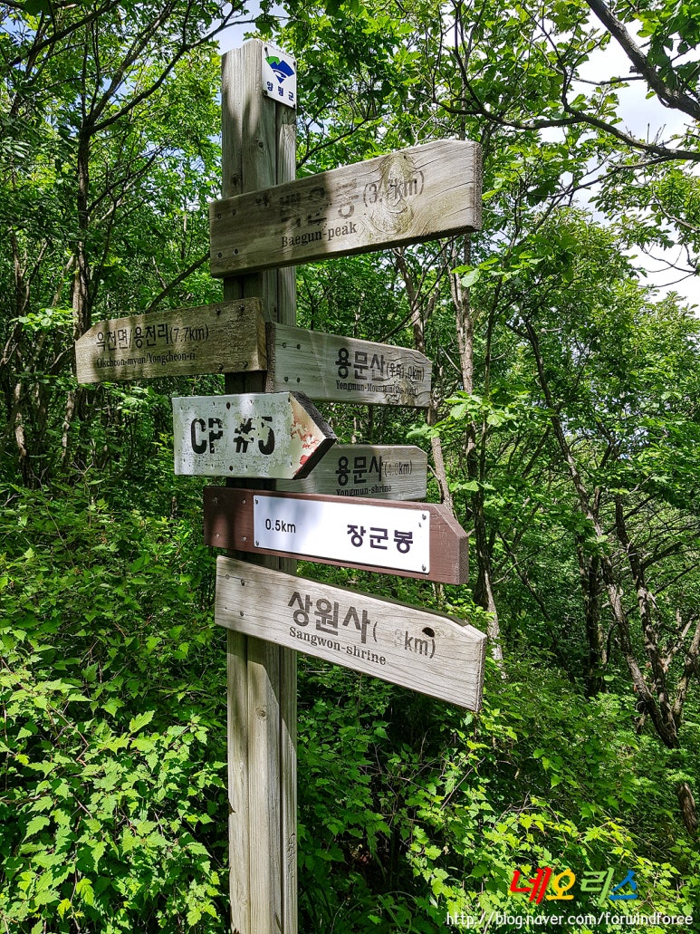 용문산 가섭봉 조망 이미지