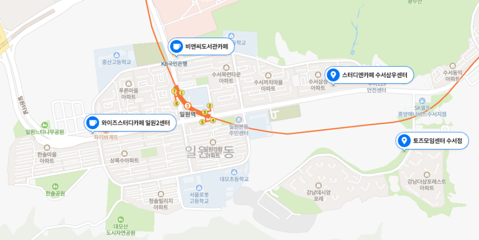 와이즈스터디카페일원2센터 이미지