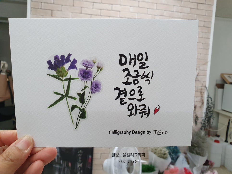 달빛노을캘리그라피디자인 이미지
