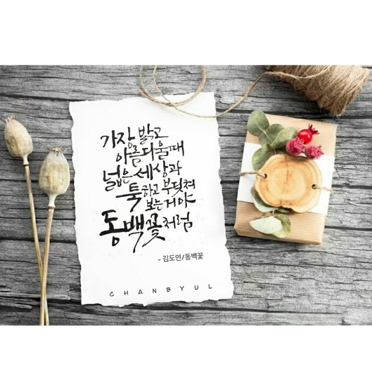 꽃붓캘리 이미지