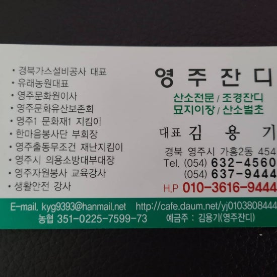 봉화잔디 이미지
