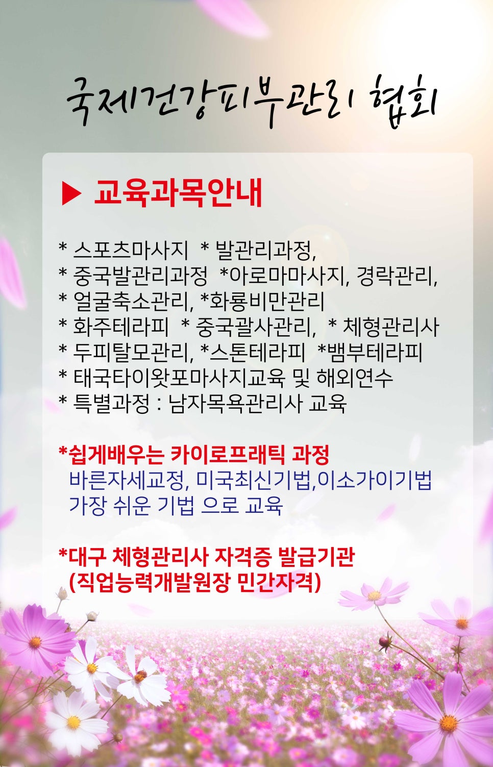 국제건강관리협회 이미지