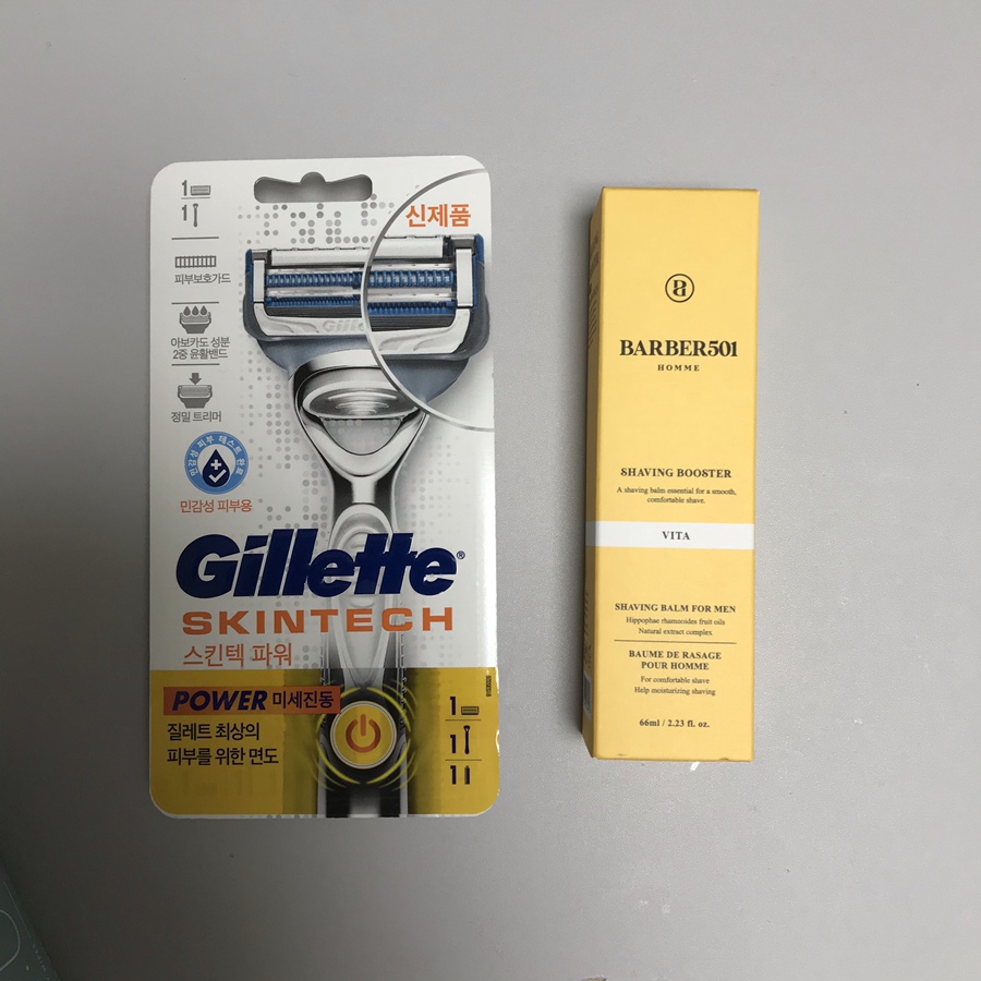 [Gillette] 질레트 스킨텍 파워 & 바버501 면도크림 리뷰 (수염 레이저 제모 후 면도기 추천) : 네이버 블로그