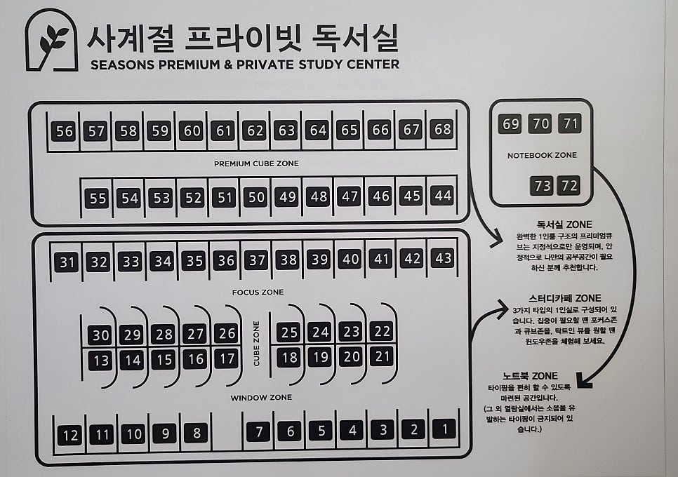사계절프라이빗독서실 이미지