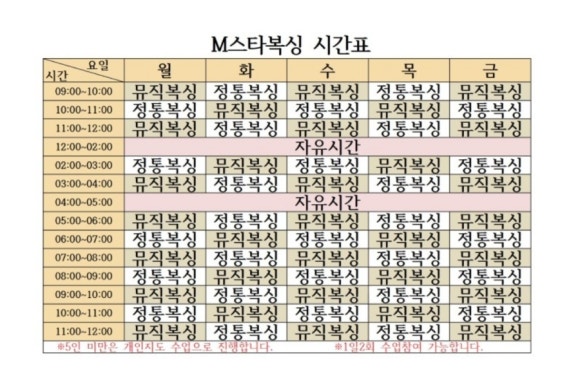 엠스타복싱클럽 이미지