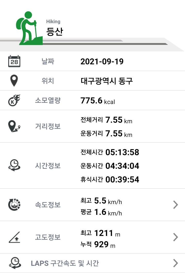 팔공산 조망 이미지