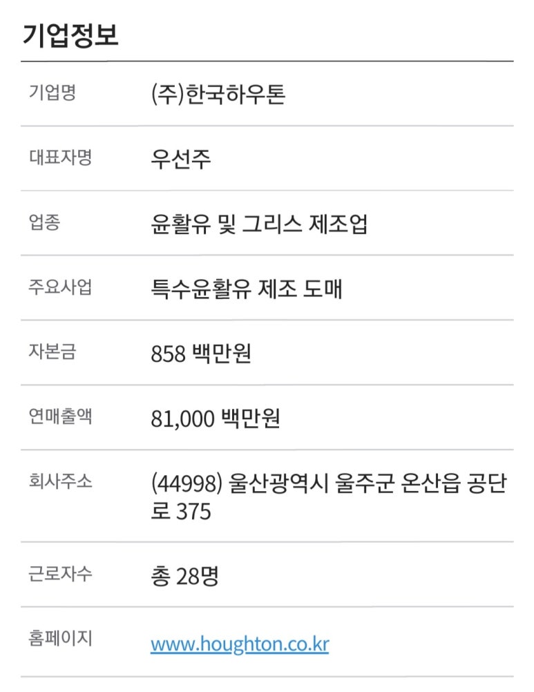 (주)한국하우톤 이미지