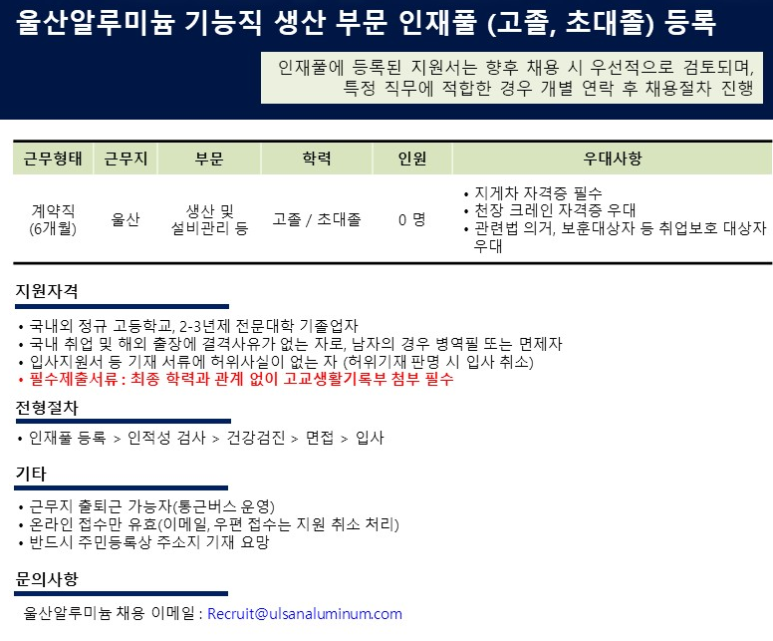 울산알루미늄주식회사 이미지