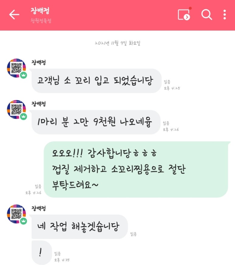 청원정육 이미지