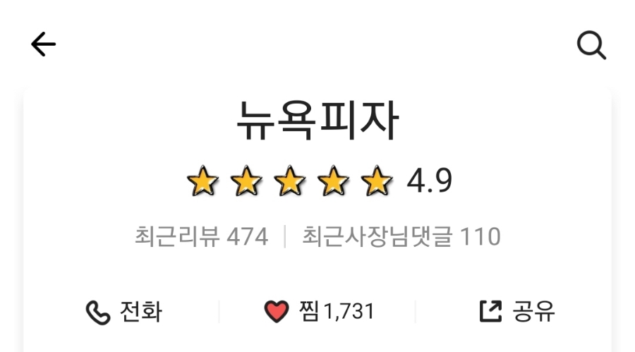 뉴욕피자 이미지