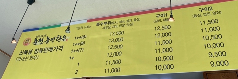 춘천농민한우신북점 이미지