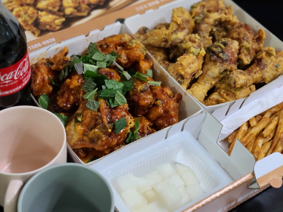 코리엔탈깻잎두마리치킨양곡 이미지