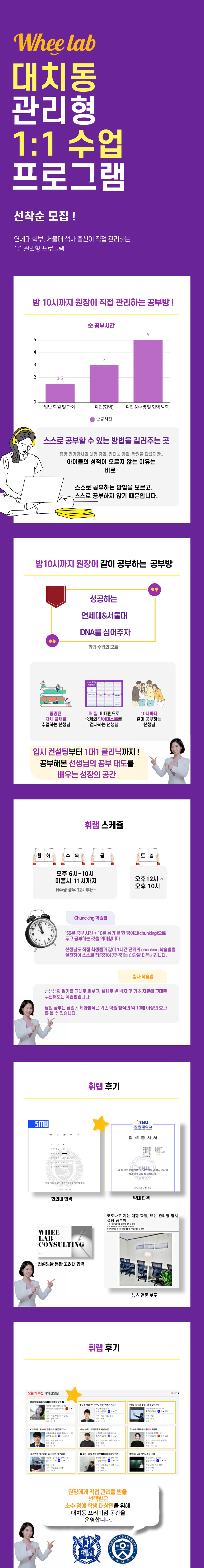 [대치/강남] <1:1 소수정예 휘랩 관리형 독서실형 자습실&공부방>(독학재수, 순공10시간)