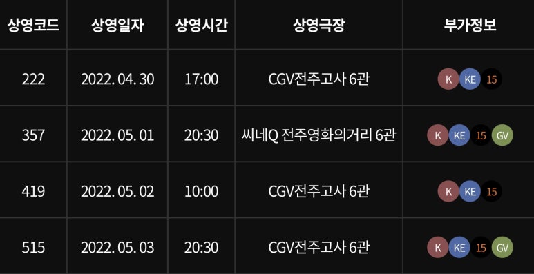 CGV전주고사 6관 이미지