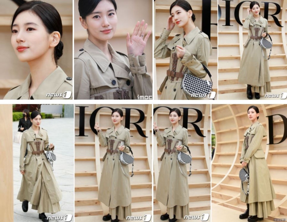 수지 4월30일 디올 컬렉션 참석 손가락 하트 타투 디올백 이화여대 디올패션쇼 : 네이버 블로그