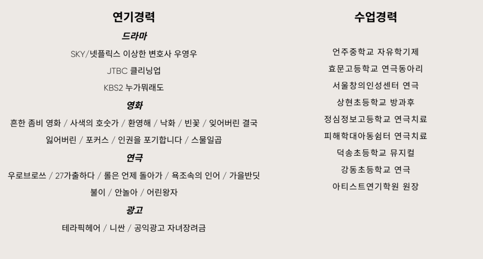 아티스트연기학원 이미지