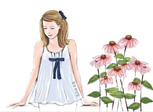 내 손끝 꽃잎 이미지