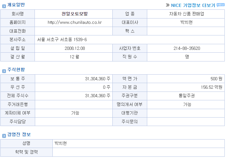 천일기업 이미지