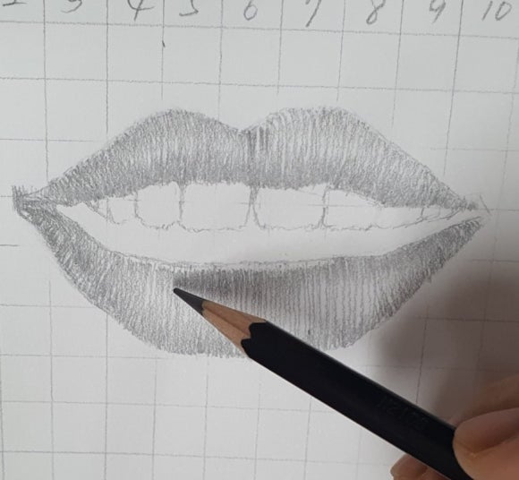 [김선이그림방]연필인물화 / 기초 입 그리기 : 네이버 블로그