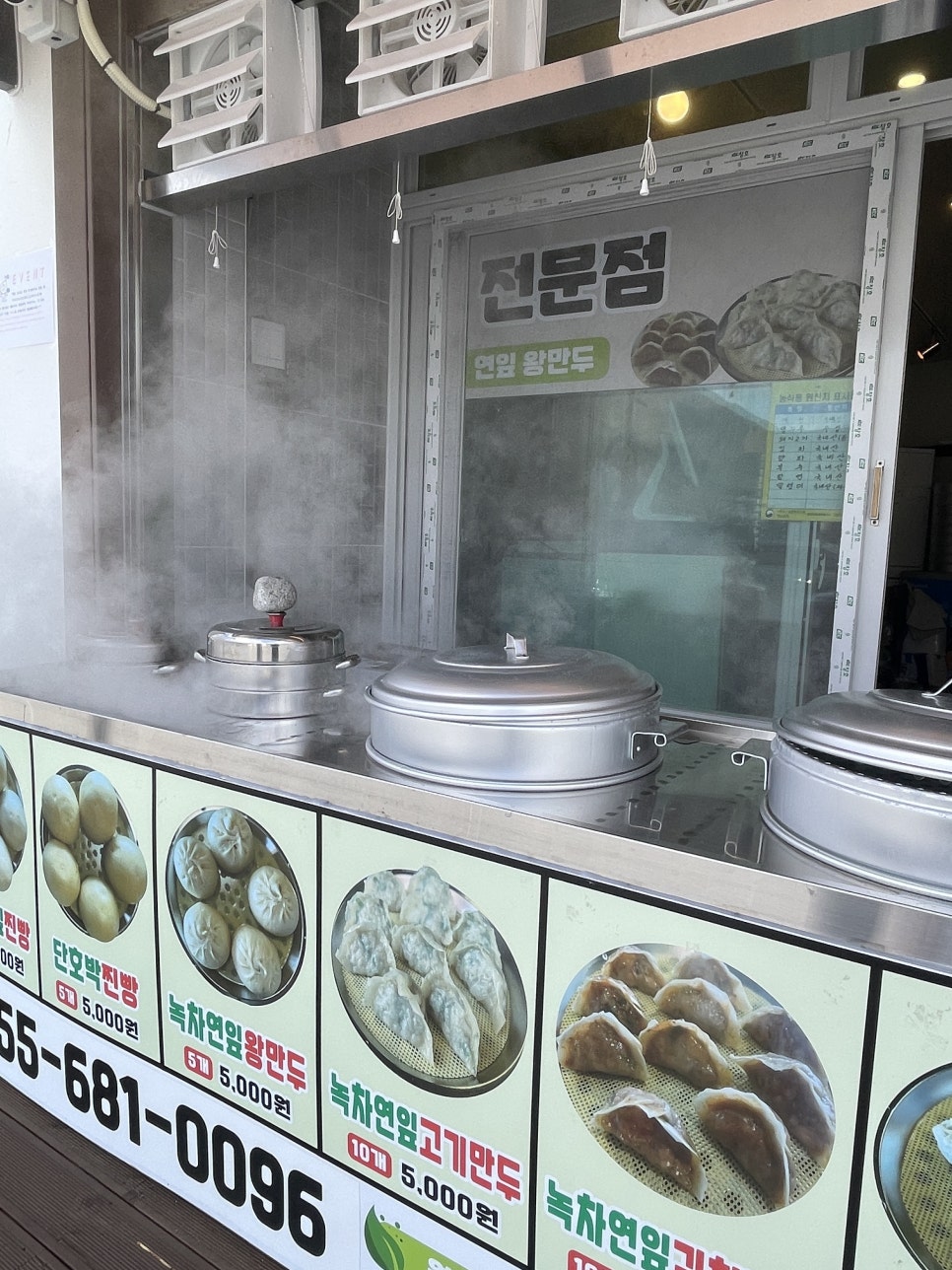 웰빙 녹차연잎 왕만두 이미지