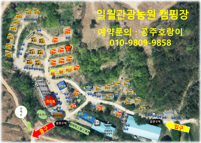 일월관광농원 캠핑장 이미지