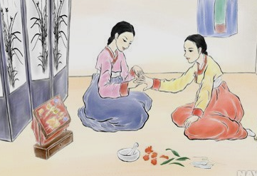 꽃물들인네일 이미지