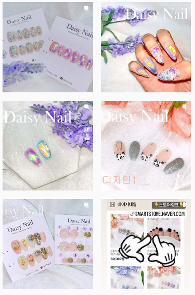 daisy nail 이미지