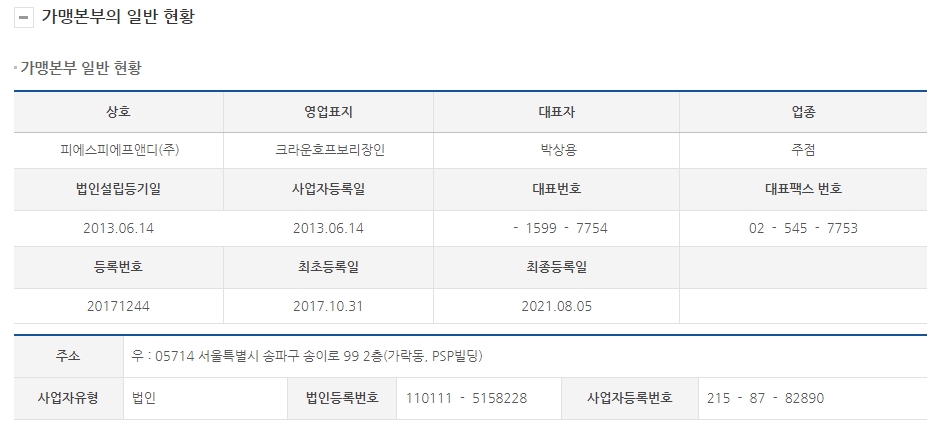 (주)피에스피에프앤디 이미지