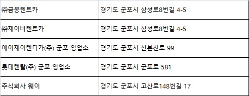 금봉렌트카 이미지