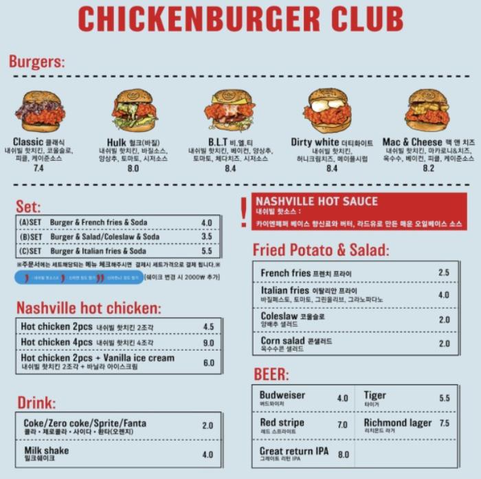치킨버거클럽 이미지