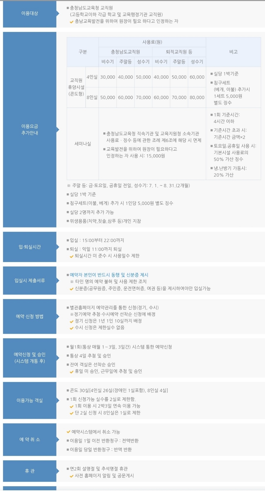 충청남도교육청해양수련원 이미지