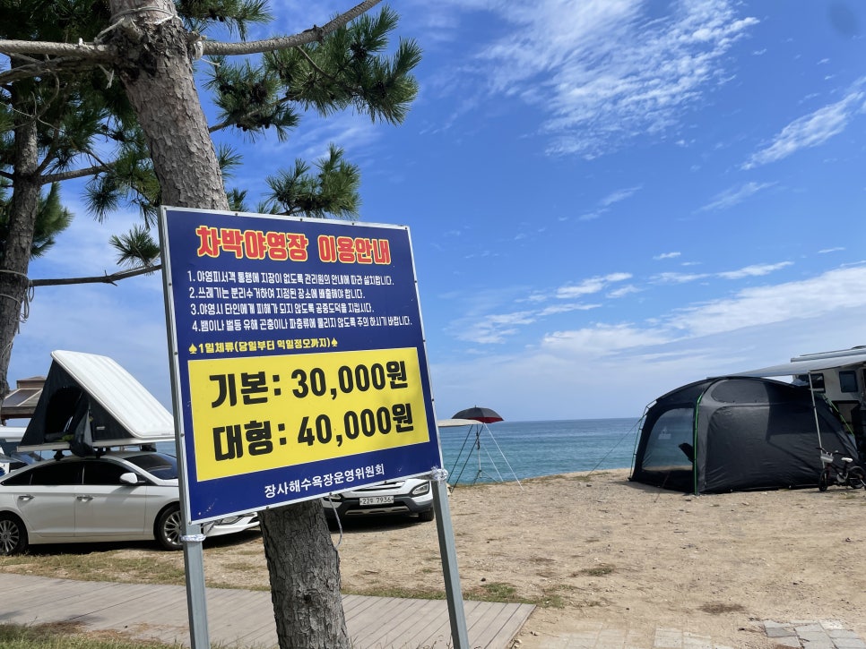 장사해수욕장 야영장 이미지