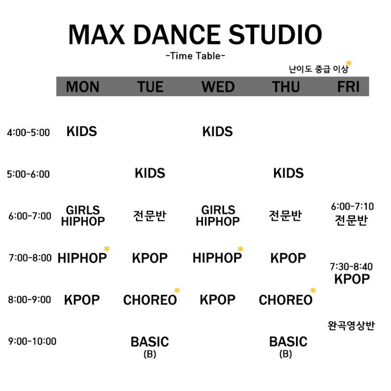 맥스댄스스튜디오학원 이미지