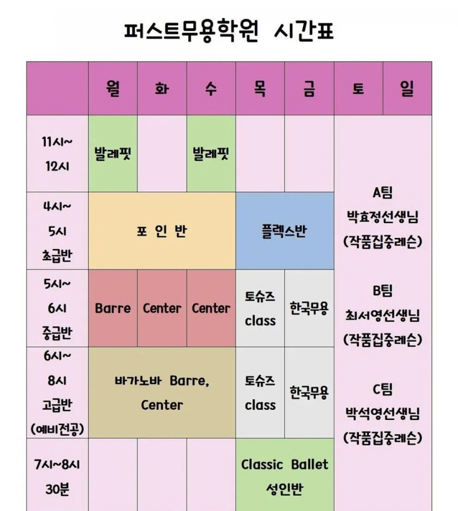웅천퍼스트무용학원 이미지