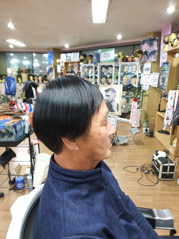 미남커트염색 이미지