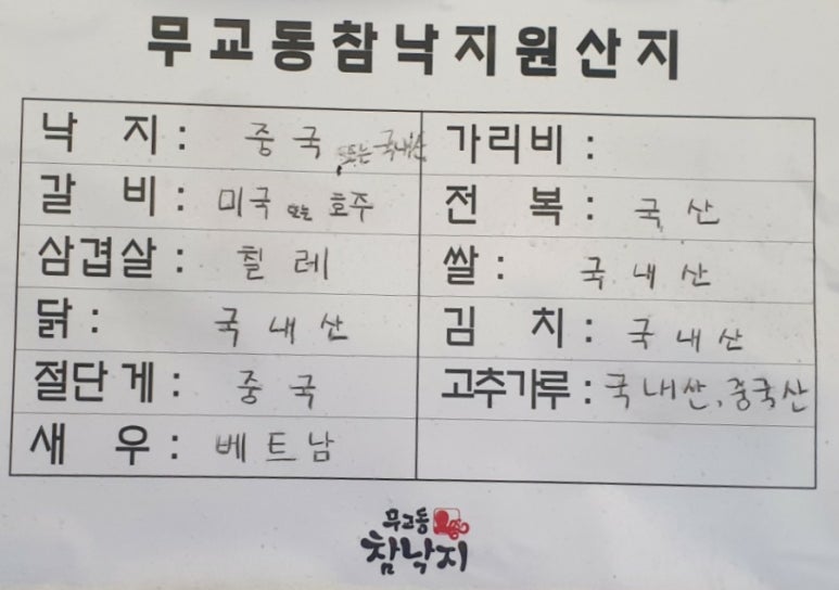 무교동참낙지 이미지