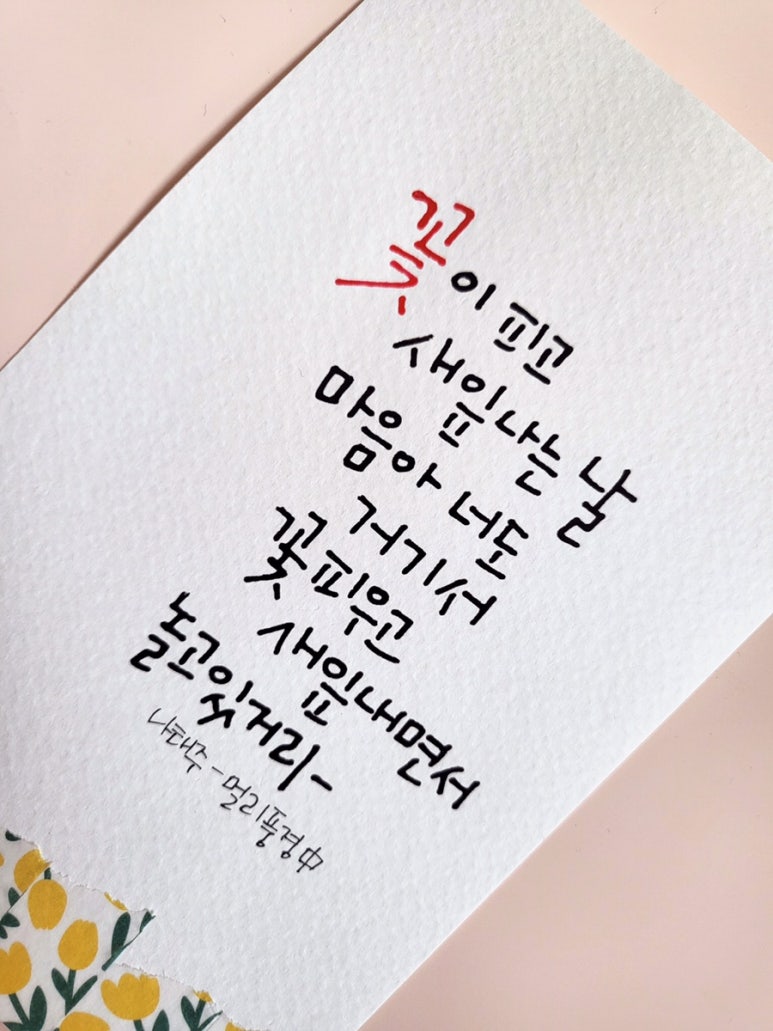 무아캘리그라피 이미지