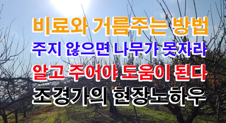 거름주는 시기와 방법, 정원수 토양과 비료주기 : 네이버 블로그