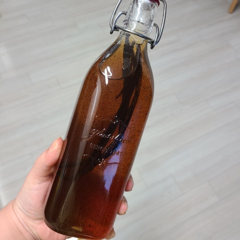 홈메이드 바닐라빈시럽 만들기(홈카페 바닐라라떼, 바닐라빈 보관방법) 네이버 블로그