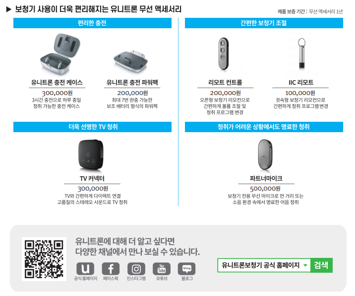 2022~2023년도 유니트론(Unitron) 보청기 장애인 보장구 전용제품 및 가격표(Price List) — 원문 이미지 6