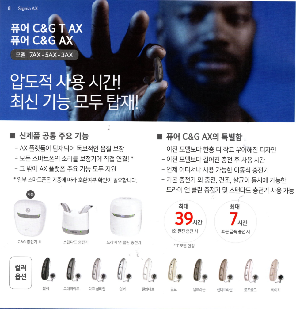 시그니아(Signia) 2023년도 신제품 AX 플랫폼 제품 설명 및 가격표(Price List) — 원문 이미지 7