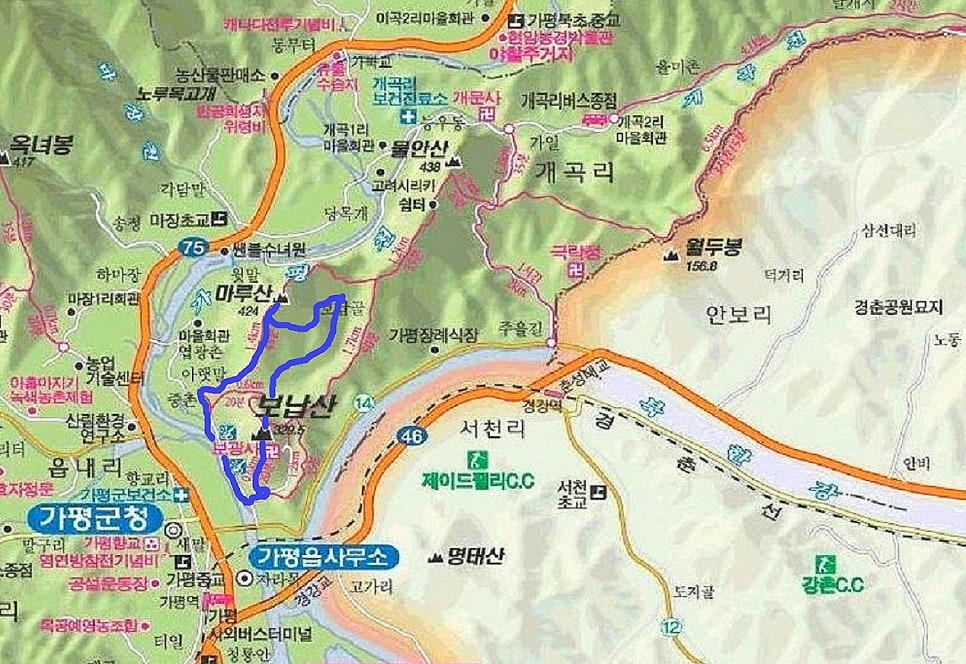 가평 마루산 정상 이미지