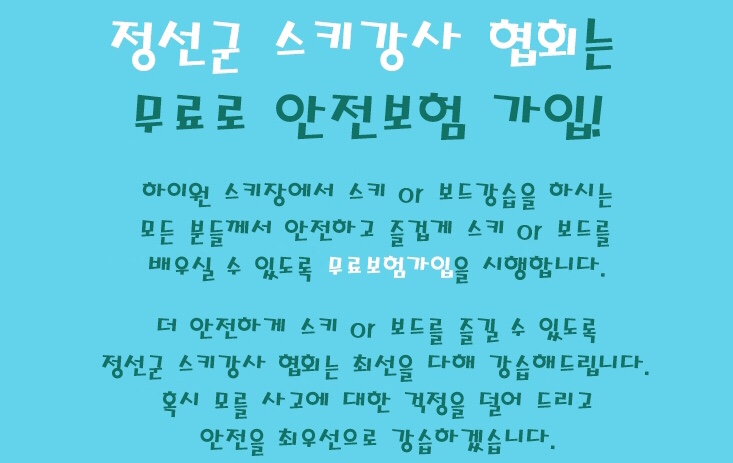 정선군스키협회 이미지