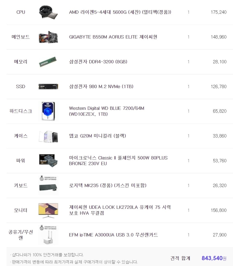조립컴퓨터 이미지