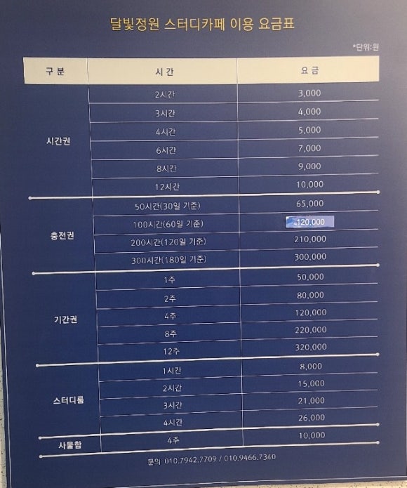 스터디카페달빛정원 이미지