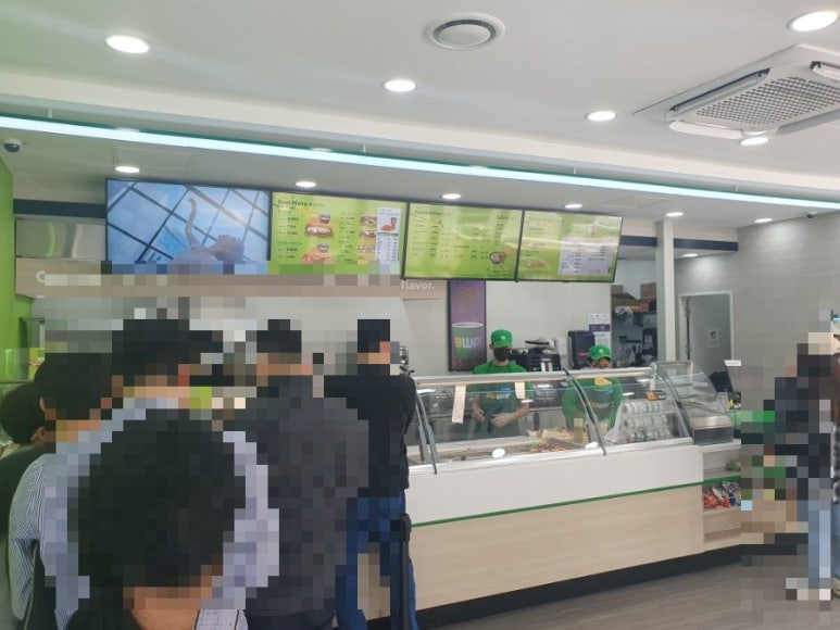 써브웨이천안두정점 이미지