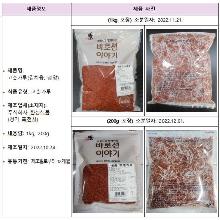 한성식품(주) 이미지