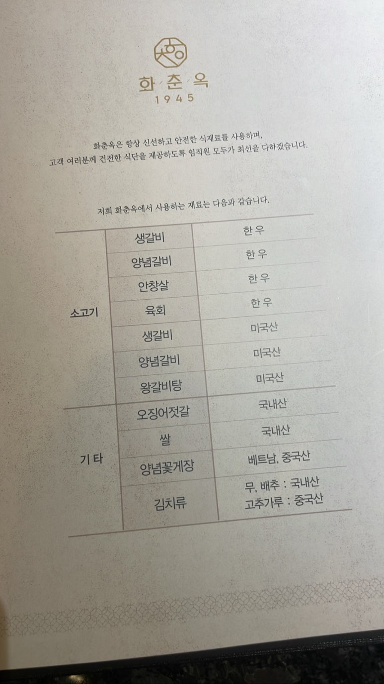 화춘옥청담 이미지